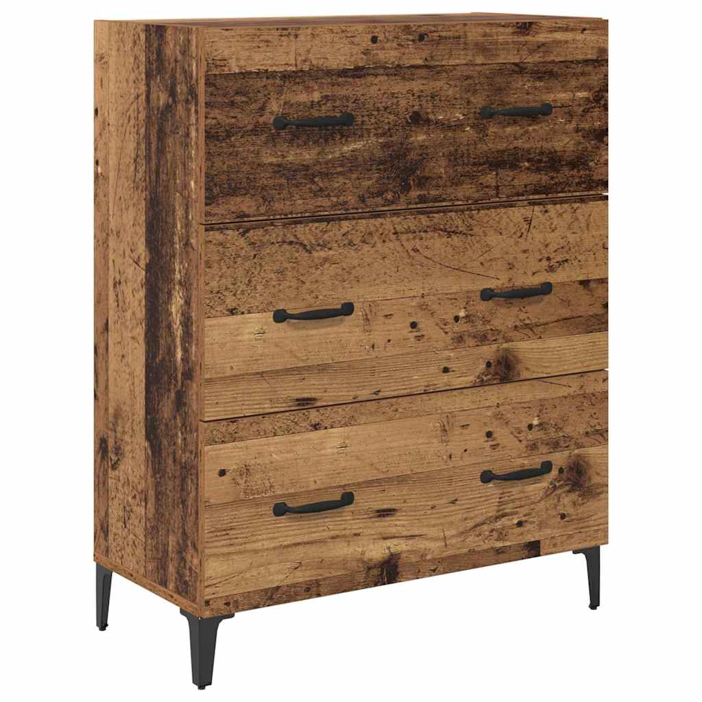 Hoge kast met lade Oud Hout 69,5 x 34 x 180 cm Bewerkt hout is nu te koop bij PeponiXL, paradijselijk wonen!