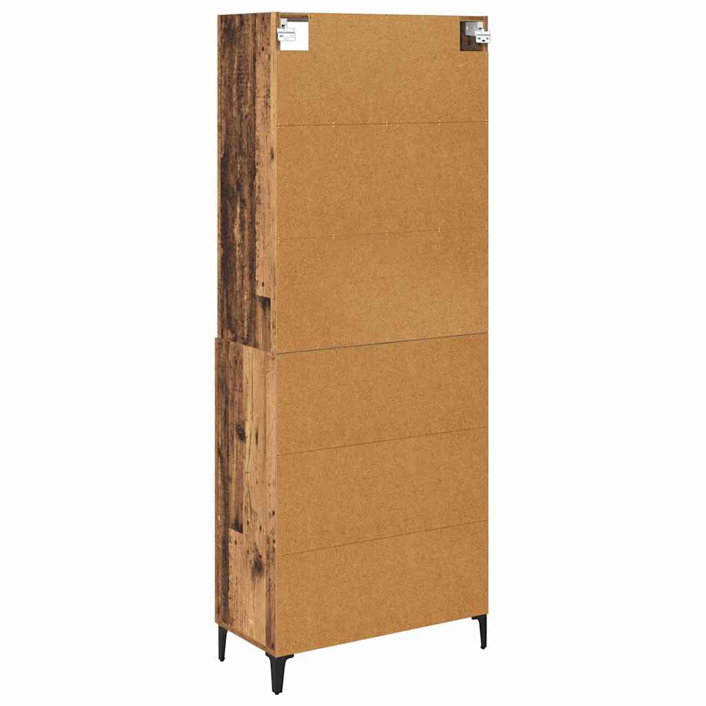 Hoge kast met lade Oud Hout 69,5 x 34 x 180 cm Bewerkt hout is nu te koop bij PeponiXL, paradijselijk wonen!