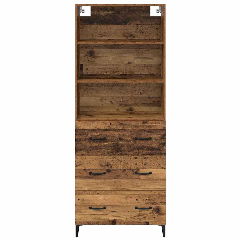 Hoge kast met lade Oud Hout 69,5 x 34 x 180 cm Bewerkt hout is nu te koop bij PeponiXL, paradijselijk wonen!