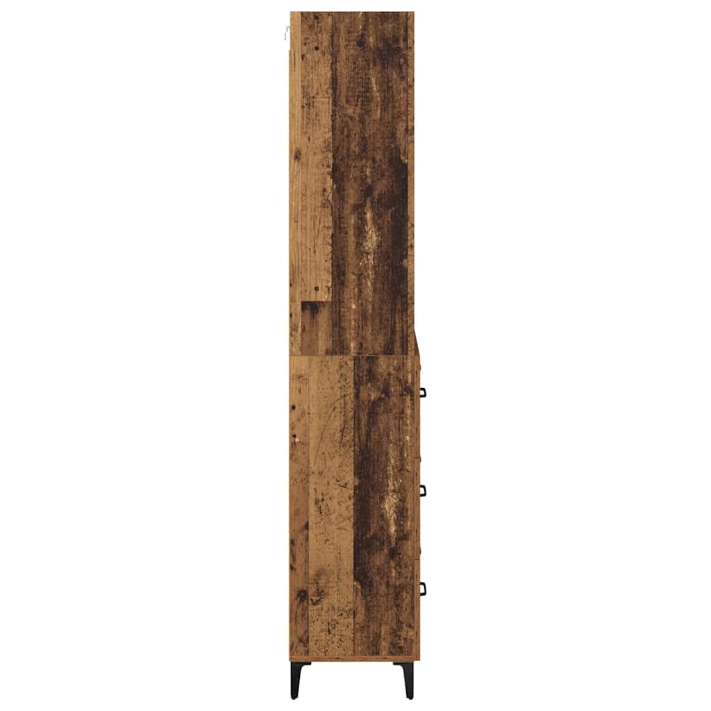 Hoge kast met lade Oud Hout 69,5 x 34 x 180 cm Bewerkt hout is nu te koop bij PeponiXL, paradijselijk wonen!