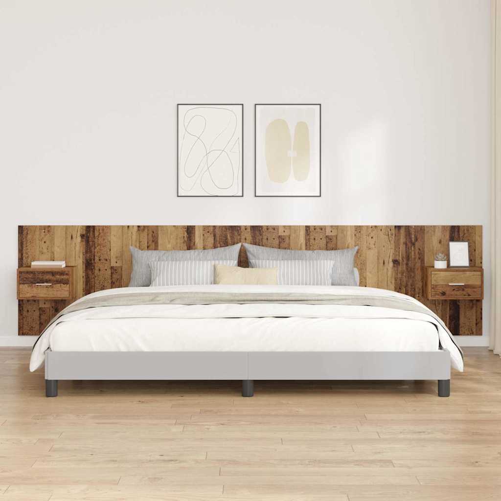 Hoofdbord Met Kast met lade 3 pcs Oud Hout Bewerkt hout is nu te koop bij PeponiXL, paradijselijk wonen!