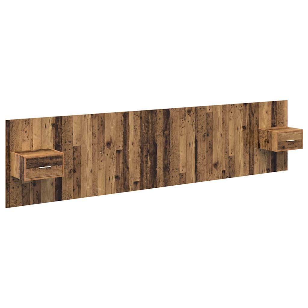 Hoofdbord Met Kast met lade 3 pcs Oud Hout Bewerkt hout is nu te koop bij PeponiXL, paradijselijk wonen!