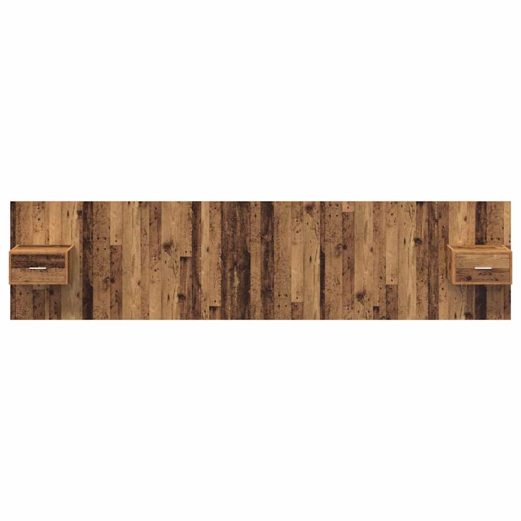 Hoofdbord Met Kast met lade 3 pcs Oud Hout Bewerkt hout is nu te koop bij PeponiXL, paradijselijk wonen!