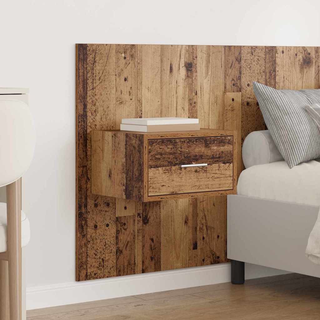 Hoofdbord Met Kast met lade 3 pcs Oud Hout Bewerkt hout is nu te koop bij PeponiXL, paradijselijk wonen!