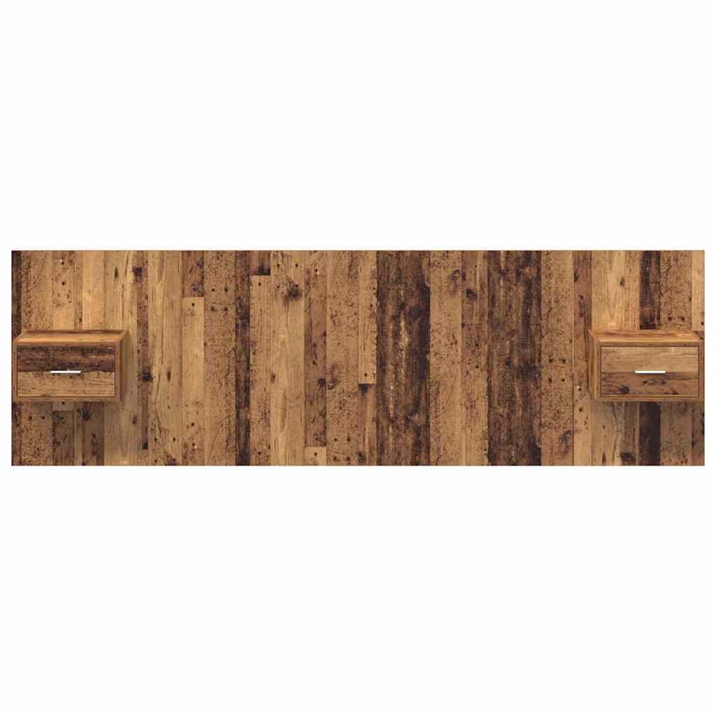 Hoofdbord Met Kast met lade 3 pcs Oud Hout Bewerkt hout is nu te koop bij PeponiXL, paradijselijk wonen!