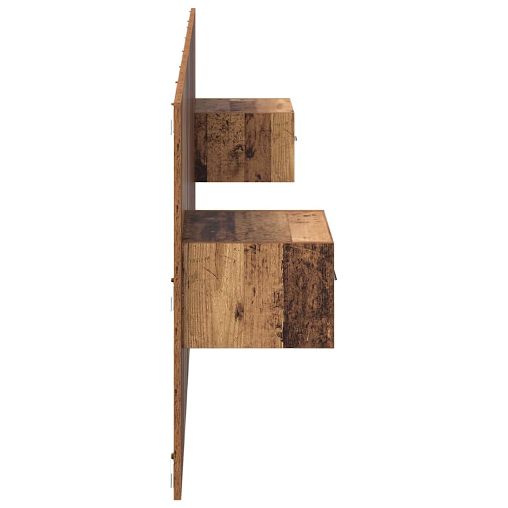 Hoofdbord Met Kast met lade 3 pcs Oud Hout Bewerkt hout is nu te koop bij PeponiXL, paradijselijk wonen!