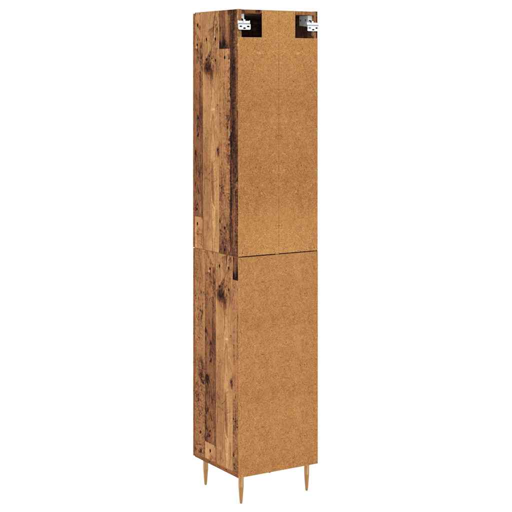 Hoge kast 2 pcs Oud Hout Glas is nu te koop bij PeponiXL, paradijselijk wonen!