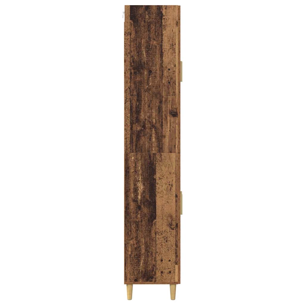 Hoge kast Oud Hout 69,5 x 34 x 180 cm Geengineerd Hout en Glas is nu te koop bij PeponiXL, paradijselijk wonen!