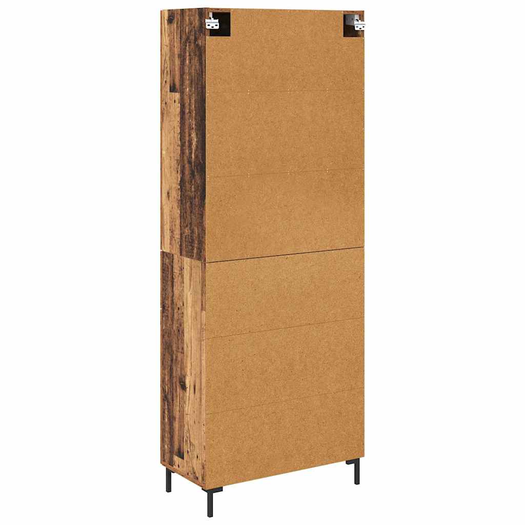 Hoge kast met lade 2 pcs Oud Hout Bewerkt hout is nu te koop bij PeponiXL, paradijselijk wonen!