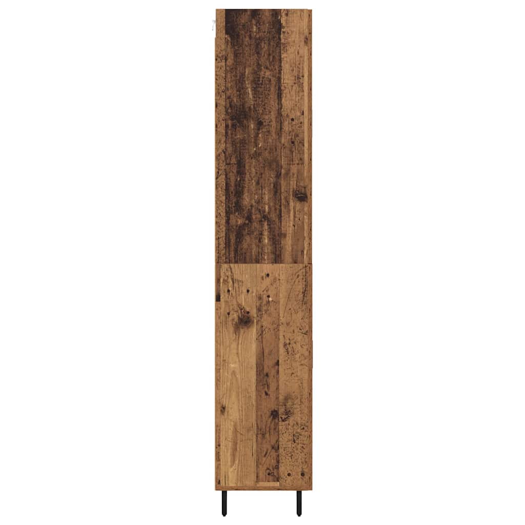 Hoge kast met lade 2 pcs Oud Hout Bewerkt hout is nu te koop bij PeponiXL, paradijselijk wonen!