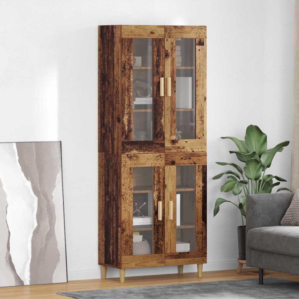 Hoge kast Oud Hout 69,5 x 34 x 180 cm Bewerkt hout is nu te koop bij PeponiXL, paradijselijk wonen!