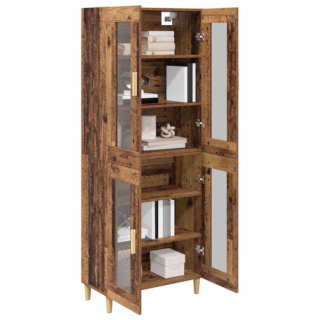 Hoge kast Oud Hout 69,5 x 34 x 180 cm Bewerkt hout is nu te koop bij PeponiXL, paradijselijk wonen!