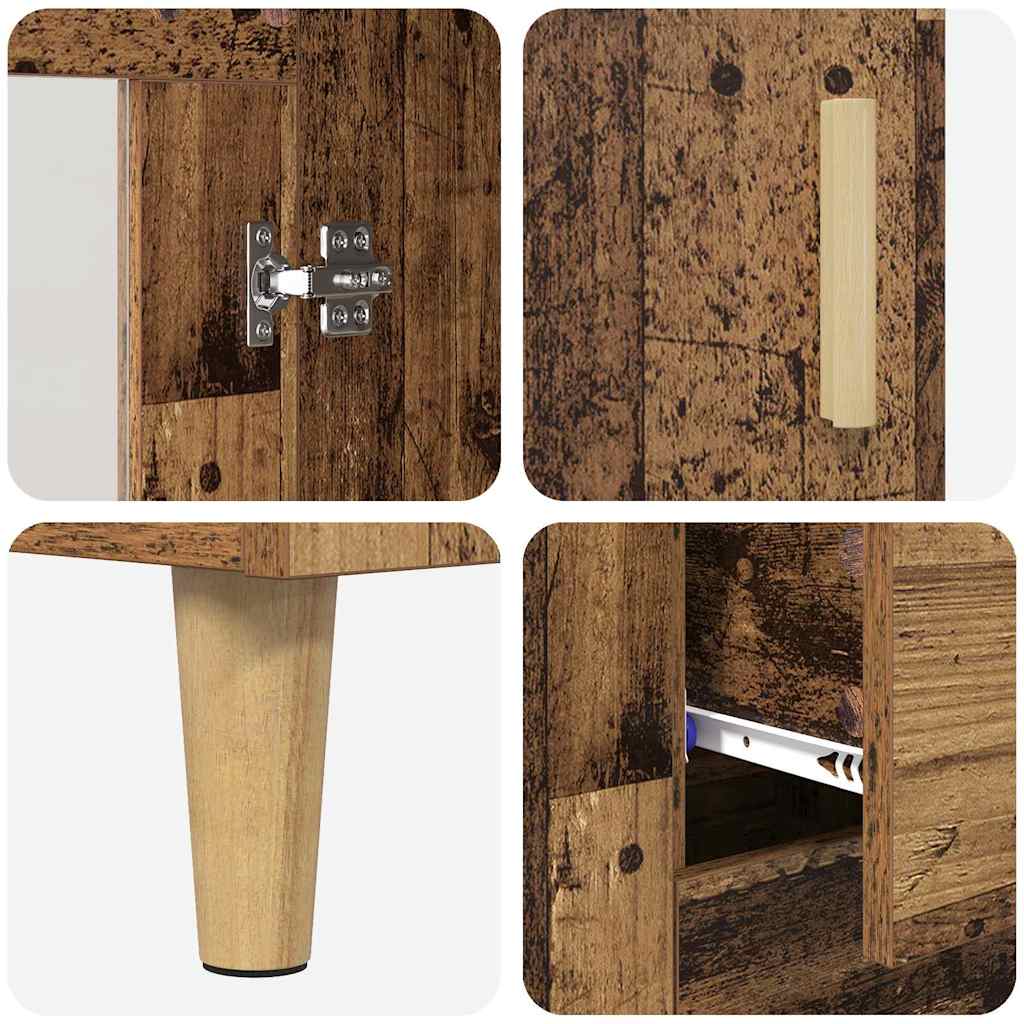 Hoge kast met lade Oud Hout 69,5 x 34 x 180 cm Bewerkt hout is nu te koop bij PeponiXL, paradijselijk wonen!