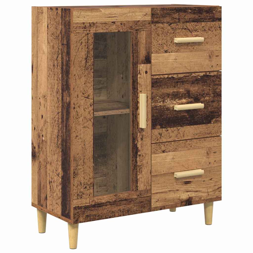 Hoge kast met lade Oud Hout 69,5 x 34 x 180 cm Bewerkt hout is nu te koop bij PeponiXL, paradijselijk wonen!