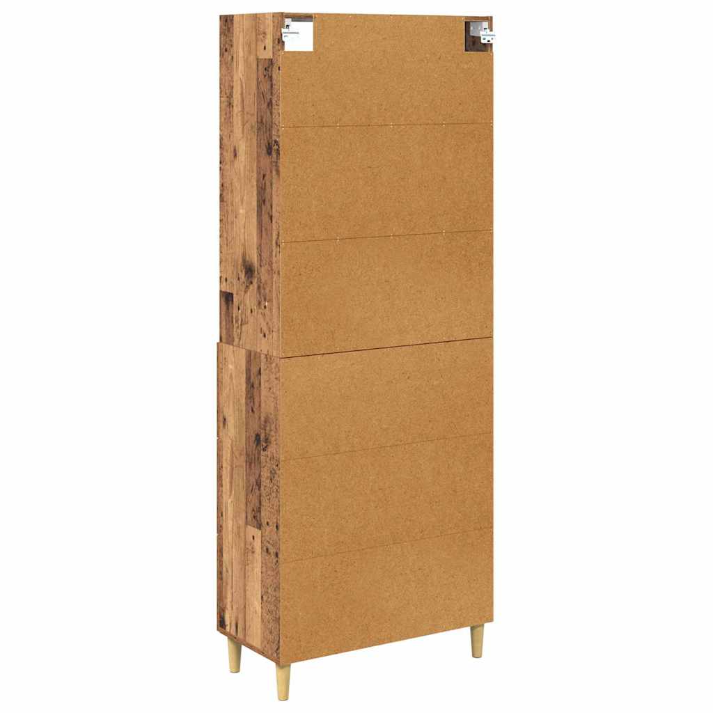 Hoge kast met lade Oud Hout 69,5 x 34 x 180 cm Bewerkt hout is nu te koop bij PeponiXL, paradijselijk wonen!