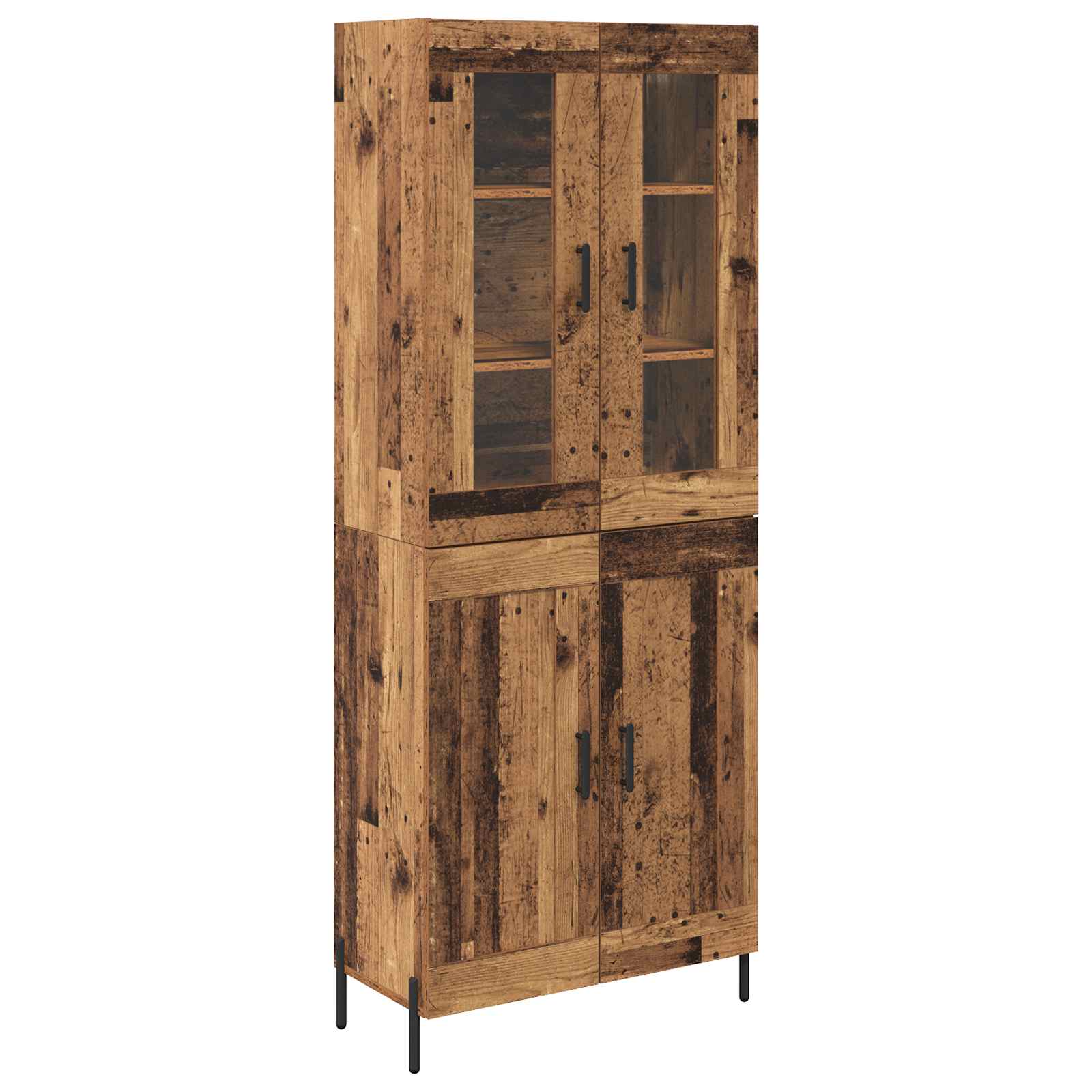 Highboard Oud Hout 69,5 x 34 x 180 cm Bewerkt hout is nu te koop bij PeponiXL, paradijselijk wonen!