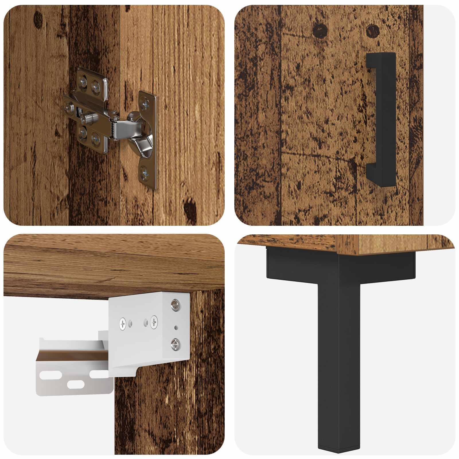 Hoge kast Oud Hout 69,5 x 34 x 180 cm Bewerkt hout is nu te koop bij PeponiXL, paradijselijk wonen!