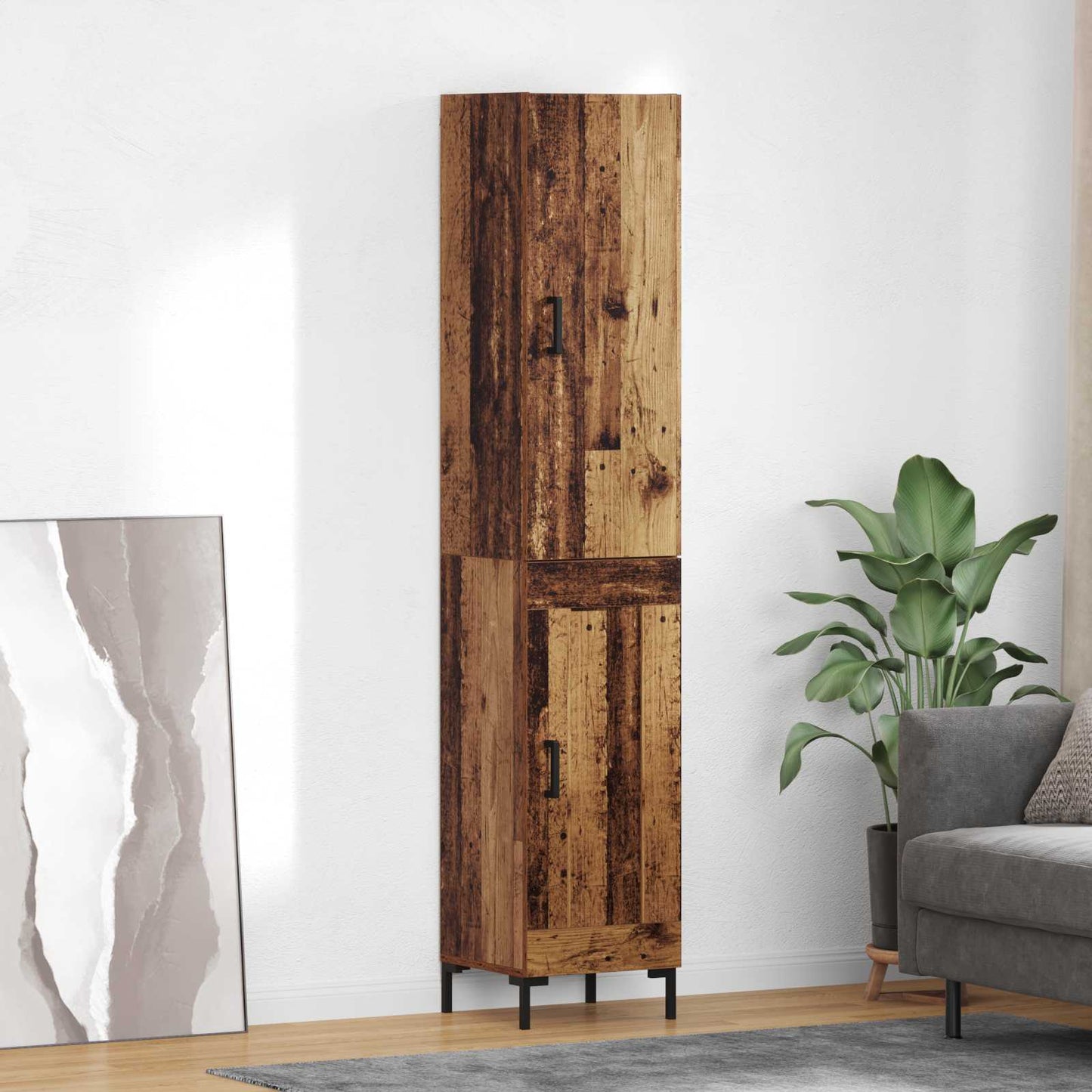 Hoge kast Oud Hout 69,5 x 34 x 180 cm Bewerkt hout is nu te koop bij PeponiXL, paradijselijk wonen!