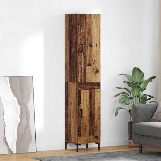 Hoge kast Oud Hout 69,5 x 34 x 180 cm Bewerkt hout is nu te koop bij PeponiXL, paradijselijk wonen!