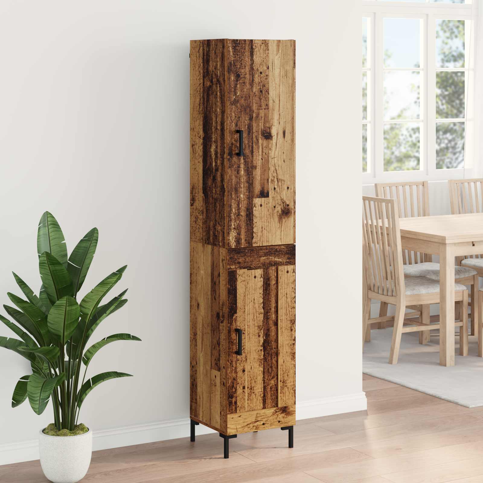 Hoge kast Oud Hout 69,5 x 34 x 180 cm Bewerkt hout is nu te koop bij PeponiXL, paradijselijk wonen!