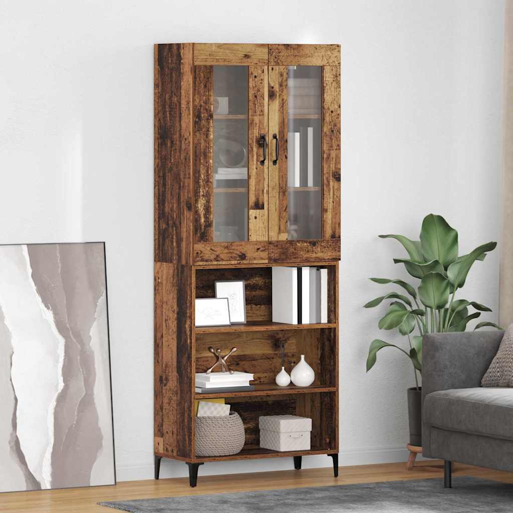 Highboard Oud Hout 69,5 x 34 x 180 cm Bewerkt hout is nu te koop bij PeponiXL, paradijselijk wonen!