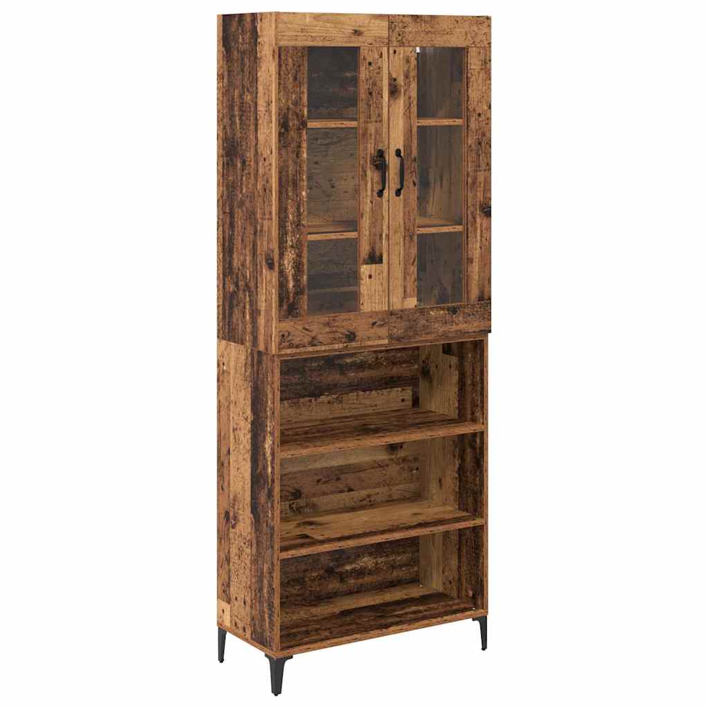 Highboard Oud Hout 69,5 x 34 x 180 cm Bewerkt hout is nu te koop bij PeponiXL, paradijselijk wonen!