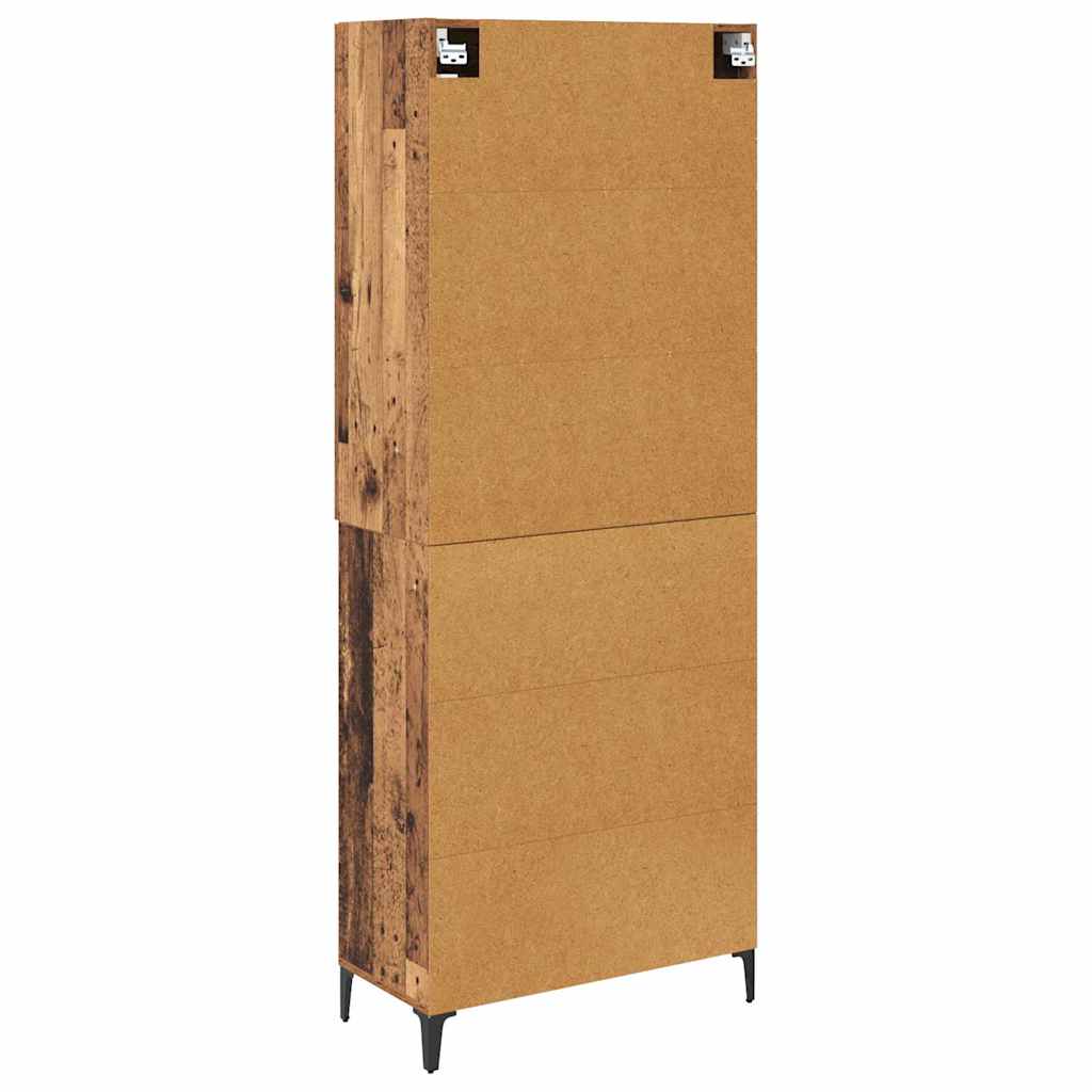 Highboard Oud Hout 69,5 x 34 x 180 cm Bewerkt hout is nu te koop bij PeponiXL, paradijselijk wonen!