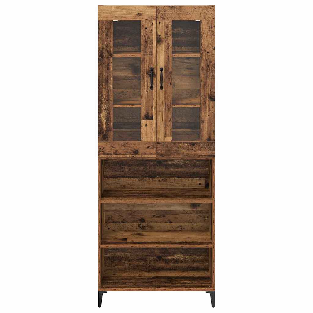 Highboard Oud Hout 69,5 x 34 x 180 cm Bewerkt hout is nu te koop bij PeponiXL, paradijselijk wonen!
