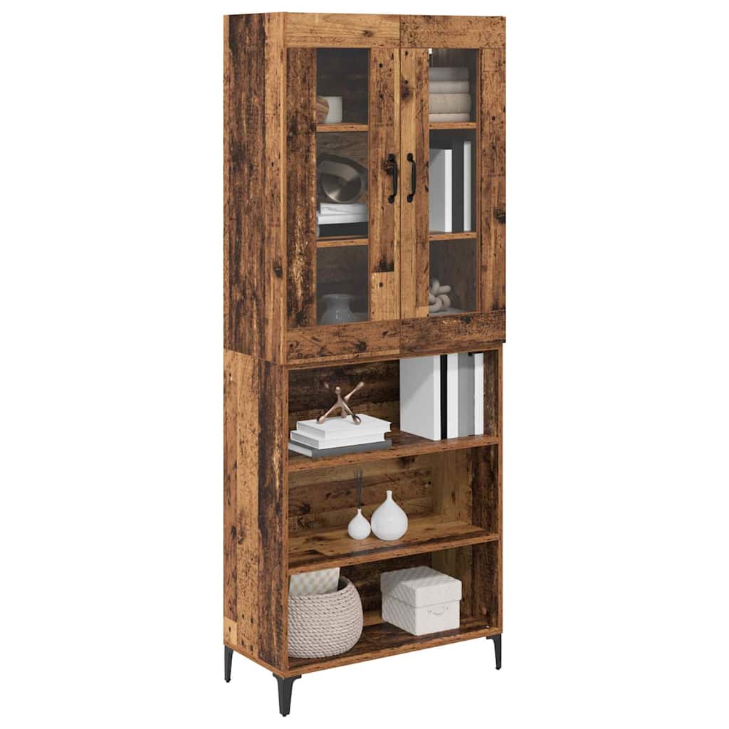 Highboard Oud Hout 69,5 x 34 x 180 cm Bewerkt hout is nu te koop bij PeponiXL, paradijselijk wonen!