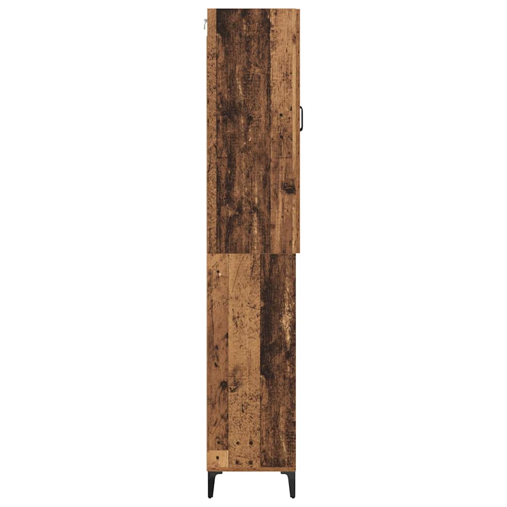 Highboard Oud Hout 69,5 x 34 x 180 cm Bewerkt hout is nu te koop bij PeponiXL, paradijselijk wonen!
