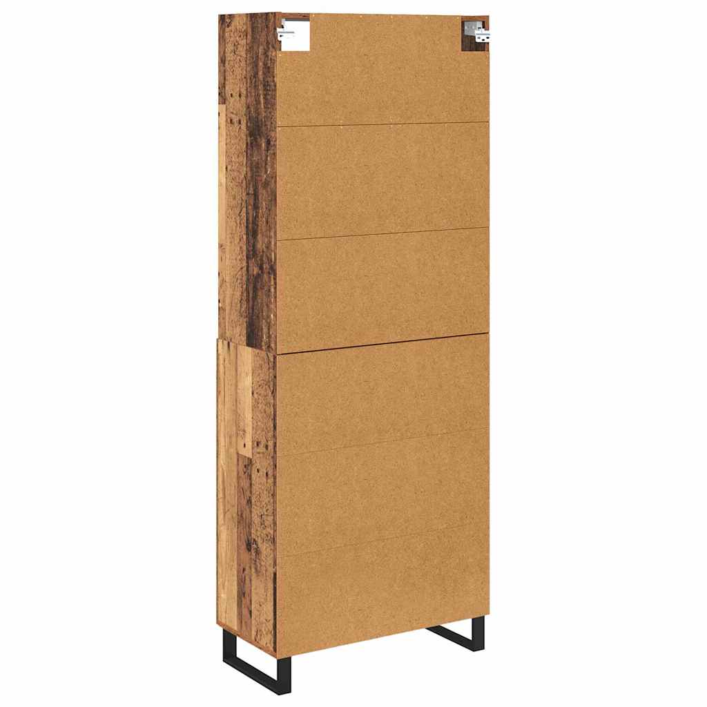 Hoge kast 2 pcs Oudhout Bewerkt hout is nu te koop bij PeponiXL, paradijselijk wonen!