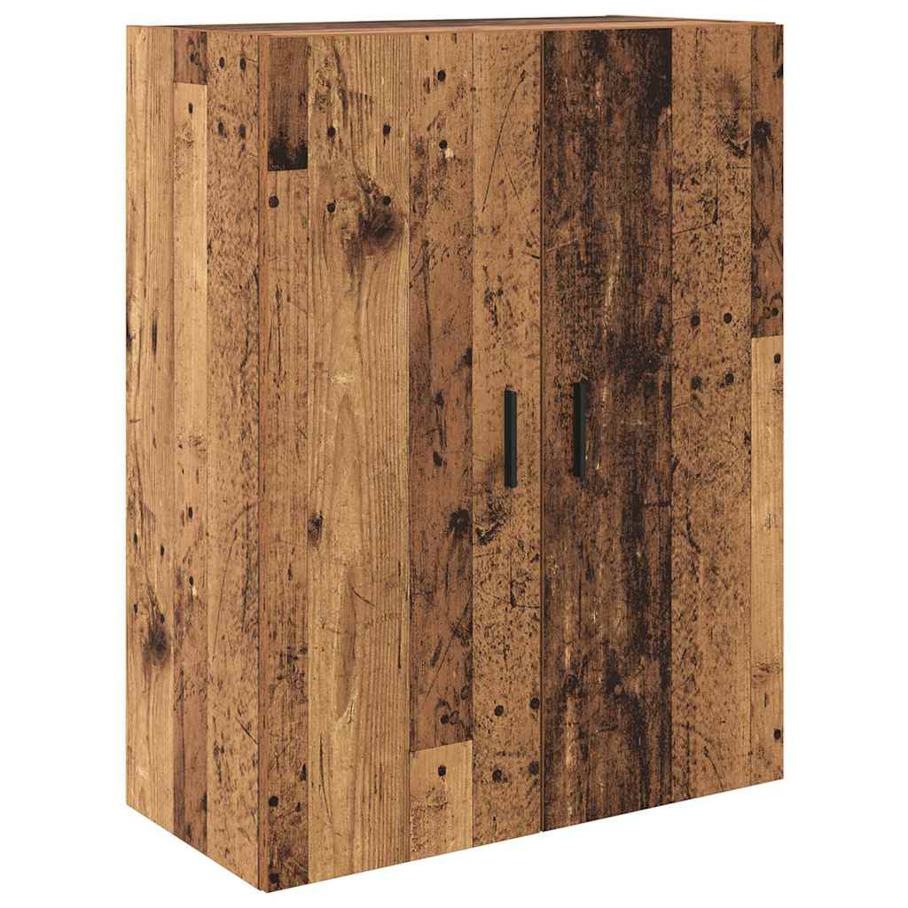 Hoge kast met lade 2 pcs Oud Hout Geengineerd Hout en Glas is nu te koop bij PeponiXL, paradijselijk wonen!