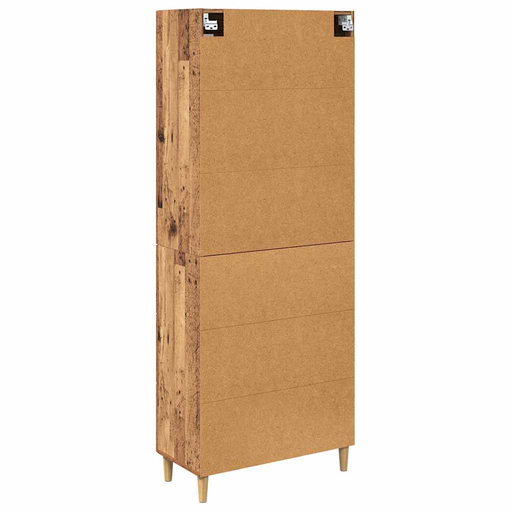 Hoge kast met lade Oud Hout 69,5 x 34 x 180 cm Bewerkt hout is nu te koop bij PeponiXL, paradijselijk wonen!
