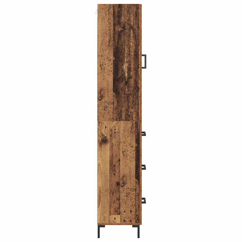 Hoge kast met lade Oud Hout 69,5 x 34 x 180 cm Bewerkt hout is nu te koop bij PeponiXL, paradijselijk wonen!