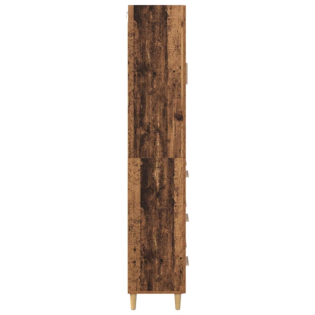 Hoge kast Oud Hout 69,5 x 34 x 180 cm Geengineerd Hout en Glas is nu te koop bij PeponiXL, paradijselijk wonen!