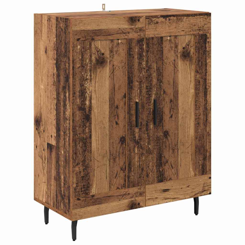 Hoge kast Oud Hout 69,5 x 34 x 180 cm Geengineerd Hout en Glas is nu te koop bij PeponiXL, paradijselijk wonen!