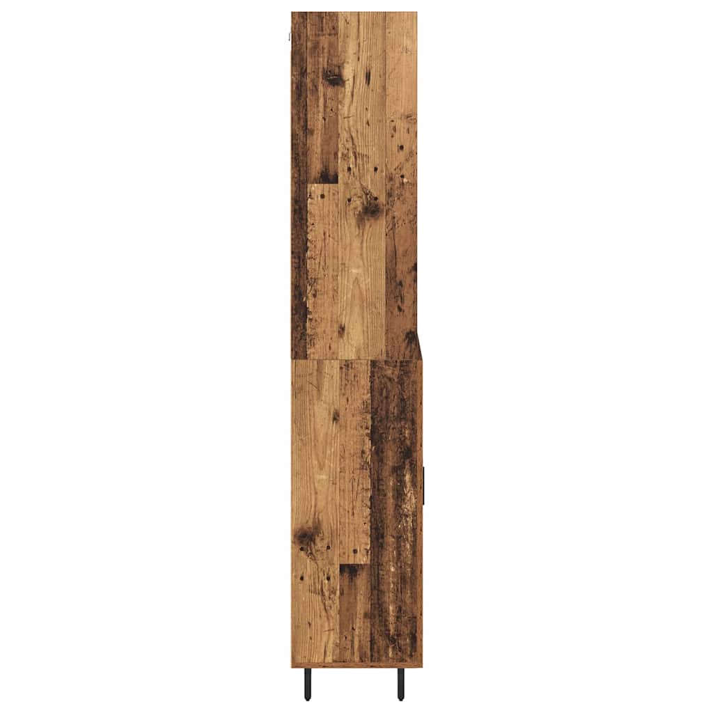 Hoge kast Oud Hout 69,5 x 34 x 180 cm Geengineerd Hout en Glas is nu te koop bij PeponiXL, paradijselijk wonen!