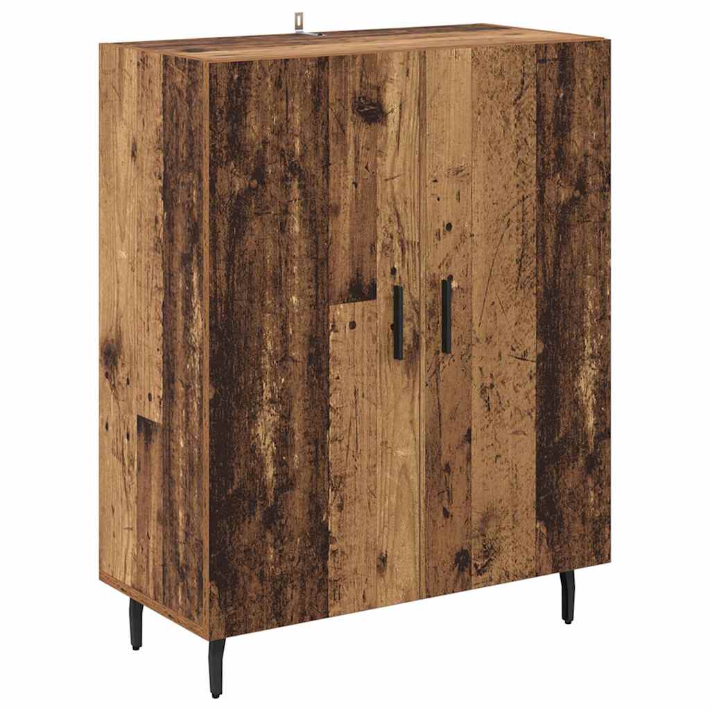 Hoge kast 2 pcs Oudhout Bewerkt hout is nu te koop bij PeponiXL, paradijselijk wonen!