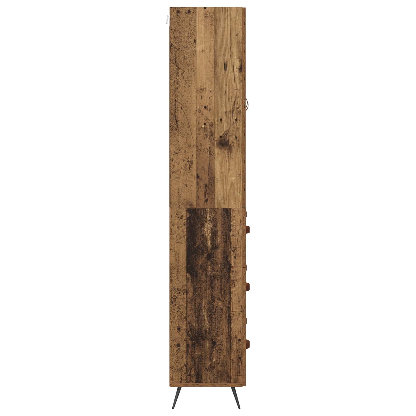 Highboard met lade Oud Hout 69,5 x 34 x 180 cm Bewerkt hout is nu te koop bij PeponiXL, paradijselijk wonen!