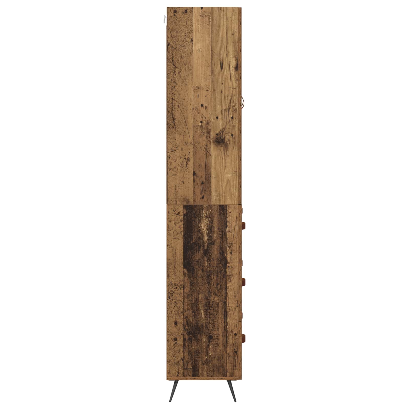 Highboard met lade Oud Hout 69,5 x 34 x 180 cm Bewerkt hout is nu te koop bij PeponiXL, paradijselijk wonen!