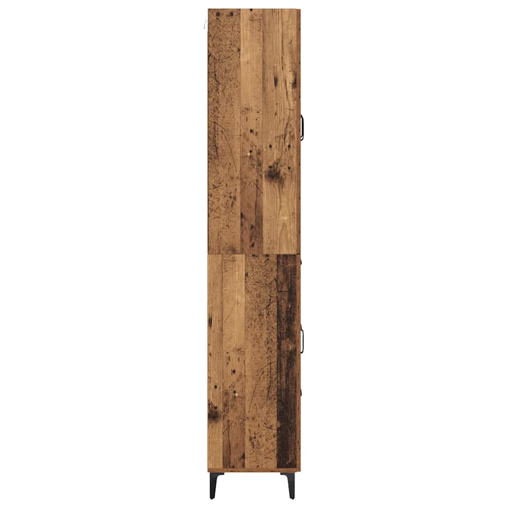 Highboard met lade Oud Hout 69,5 x 34 x 180 cm Bewerkt hout is nu te koop bij PeponiXL, paradijselijk wonen!