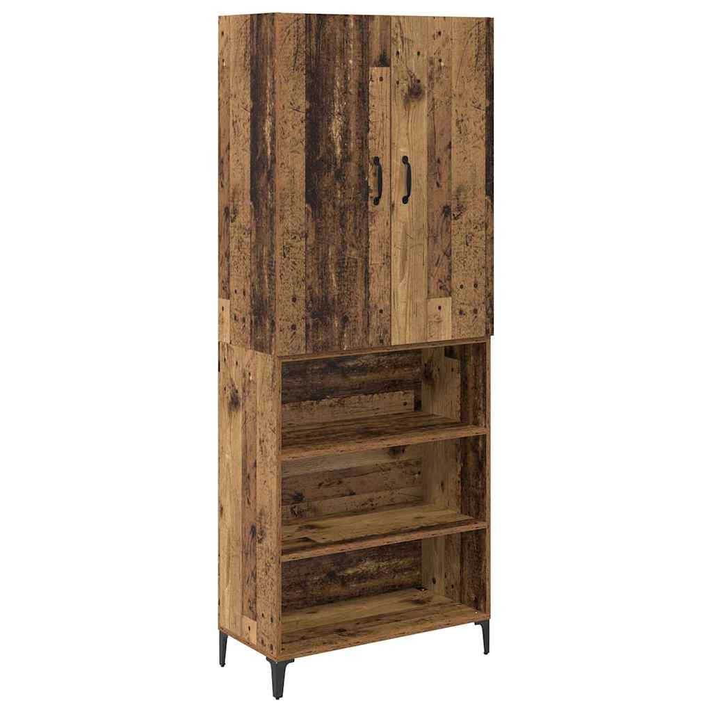 Highboard Oud Hout 69,5 x 34 x 180 cm Bewerkt hout is nu te koop bij PeponiXL, paradijselijk wonen!
