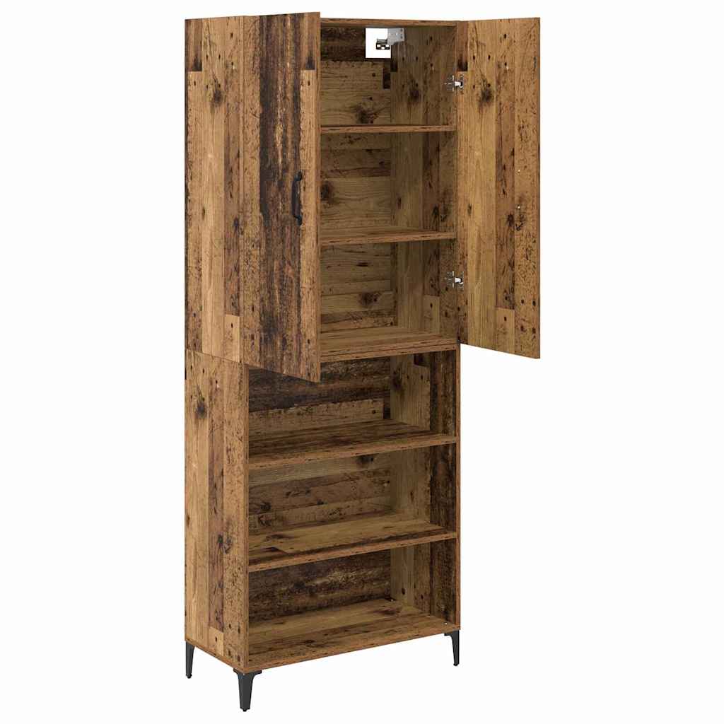 Highboard Oud Hout 69,5 x 34 x 180 cm Bewerkt hout is nu te koop bij PeponiXL, paradijselijk wonen!