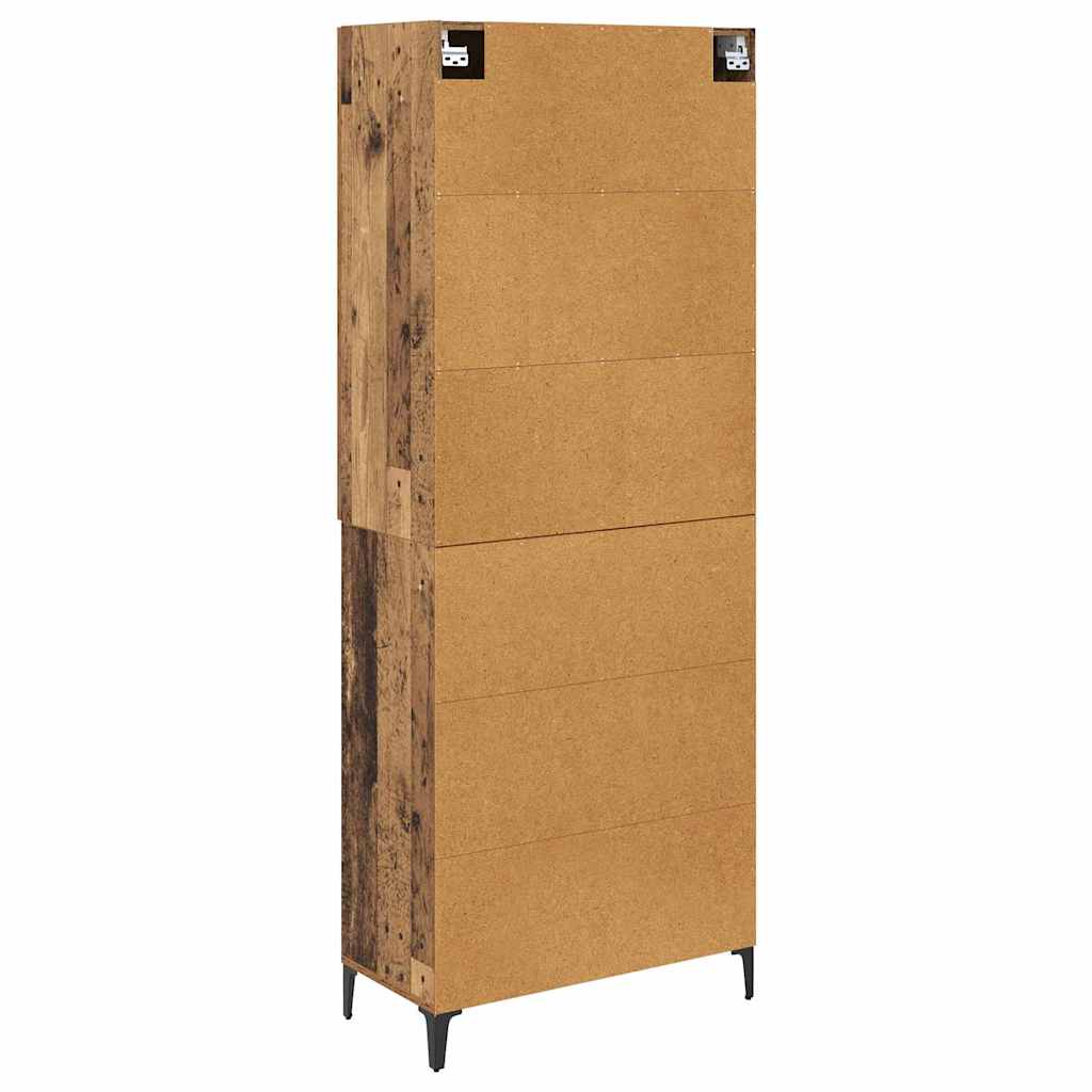 Highboard Oud Hout 69,5 x 34 x 180 cm Bewerkt hout is nu te koop bij PeponiXL, paradijselijk wonen!