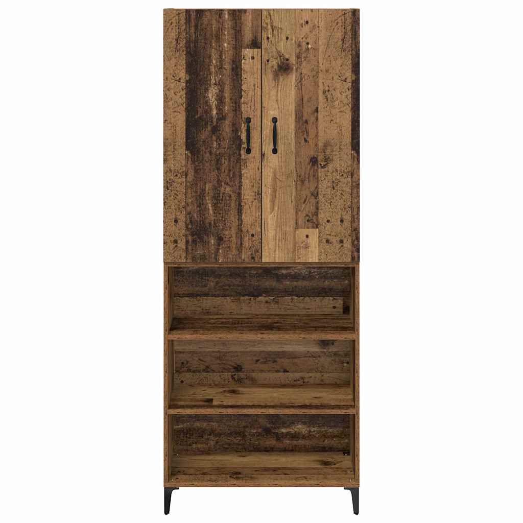 Highboard Oud Hout 69,5 x 34 x 180 cm Bewerkt hout is nu te koop bij PeponiXL, paradijselijk wonen!
