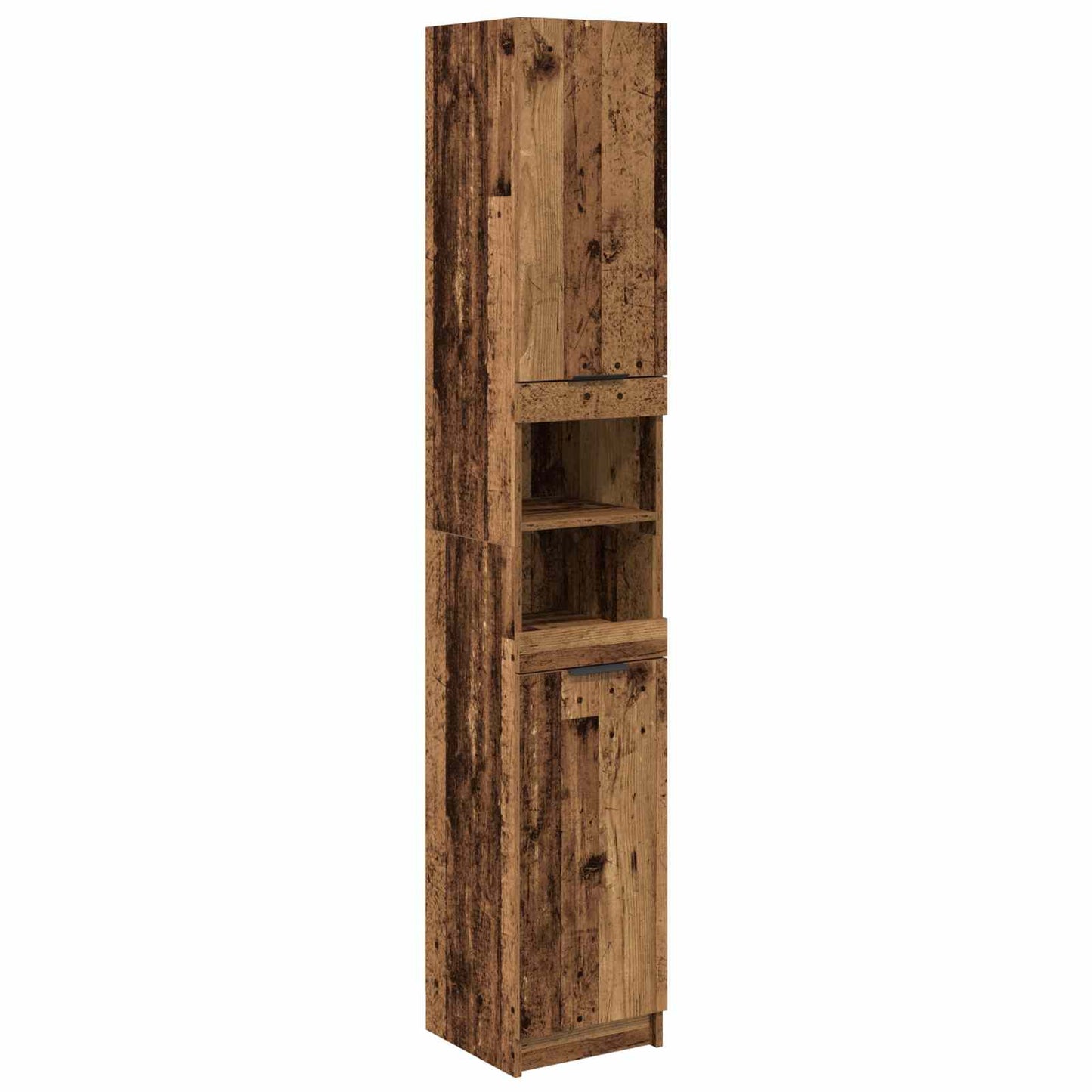 Badkamermeubelset met lade met plank 4 pcs Oudhout Bewerkt hout is nu te koop bij PeponiXL, paradijselijk wonen!