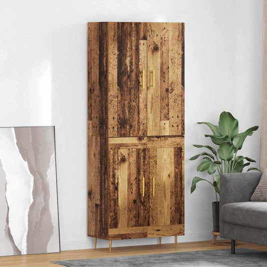 Highboard Oud Hout 69,5 x 34 x 180 cm Bewerkt hout is nu te koop bij PeponiXL, paradijselijk wonen!