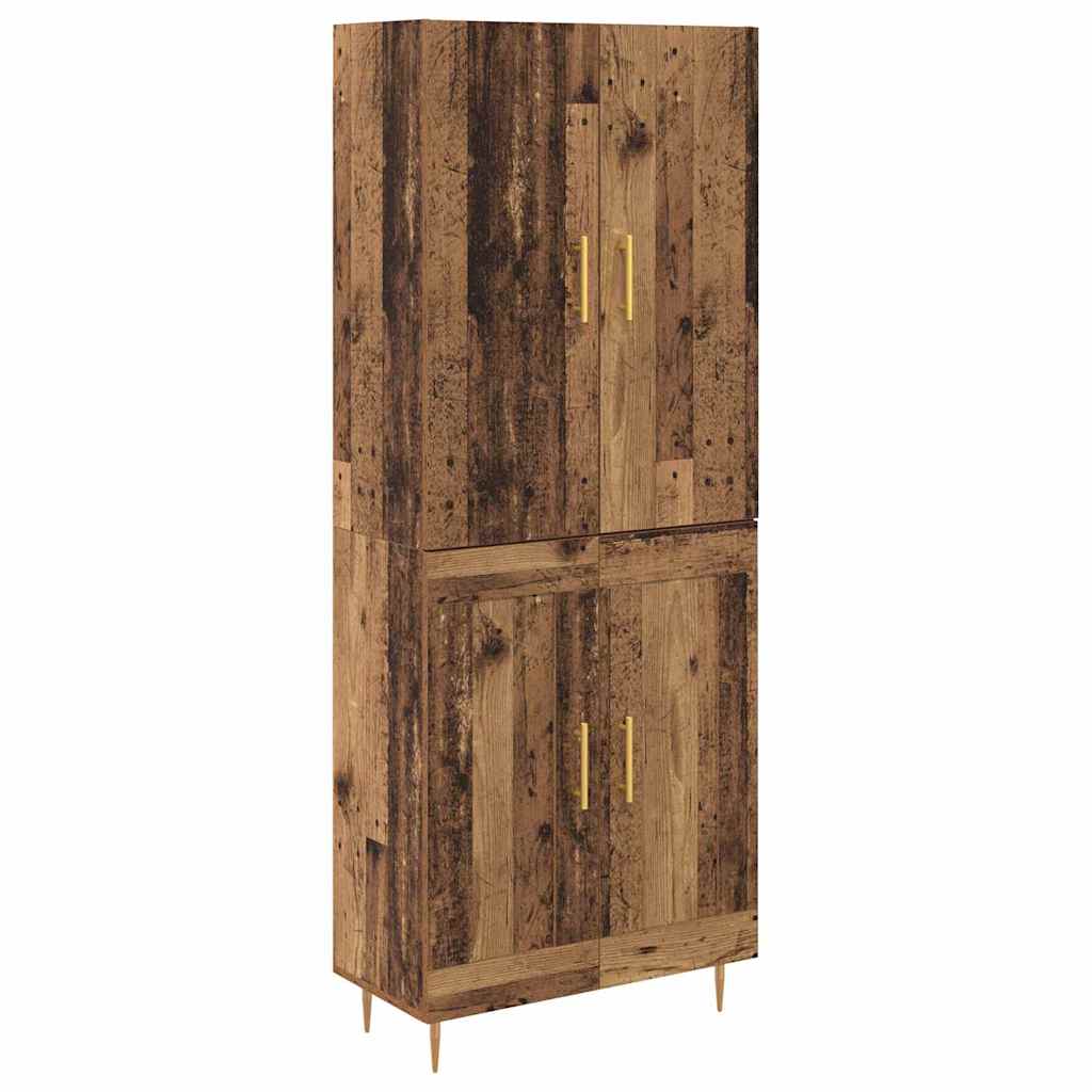 Highboard Oud Hout 69,5 x 34 x 180 cm Bewerkt hout is nu te koop bij PeponiXL, paradijselijk wonen!