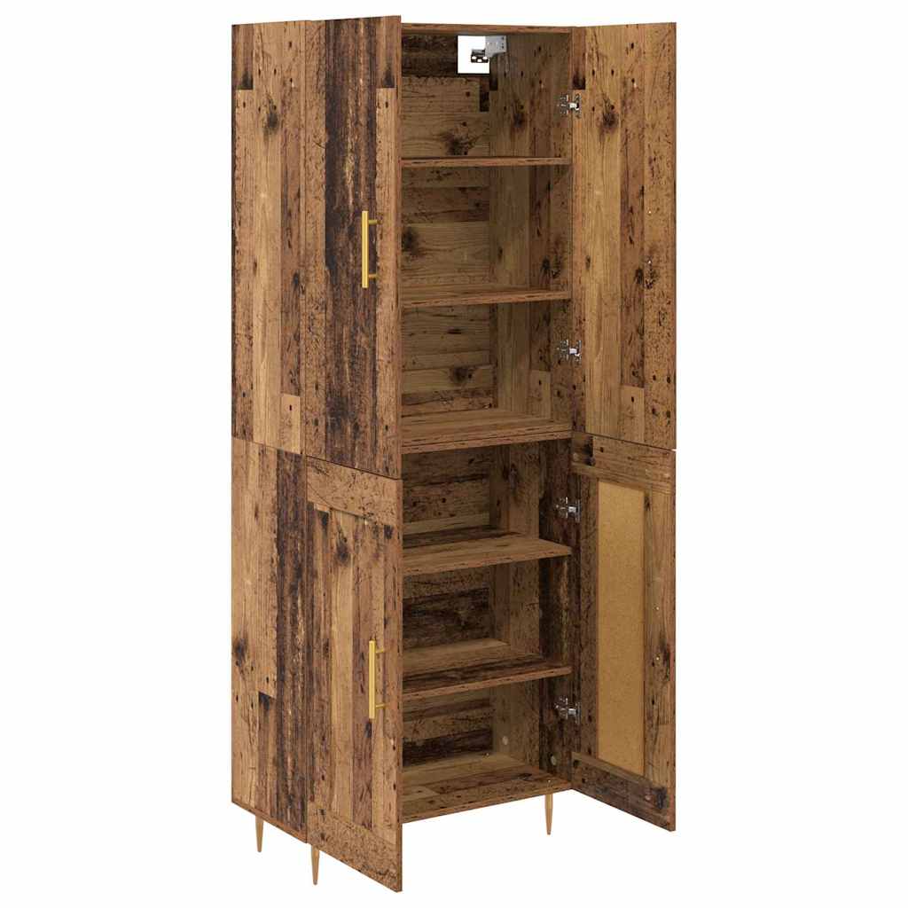 Highboard Oud Hout 69,5 x 34 x 180 cm Bewerkt hout is nu te koop bij PeponiXL, paradijselijk wonen!