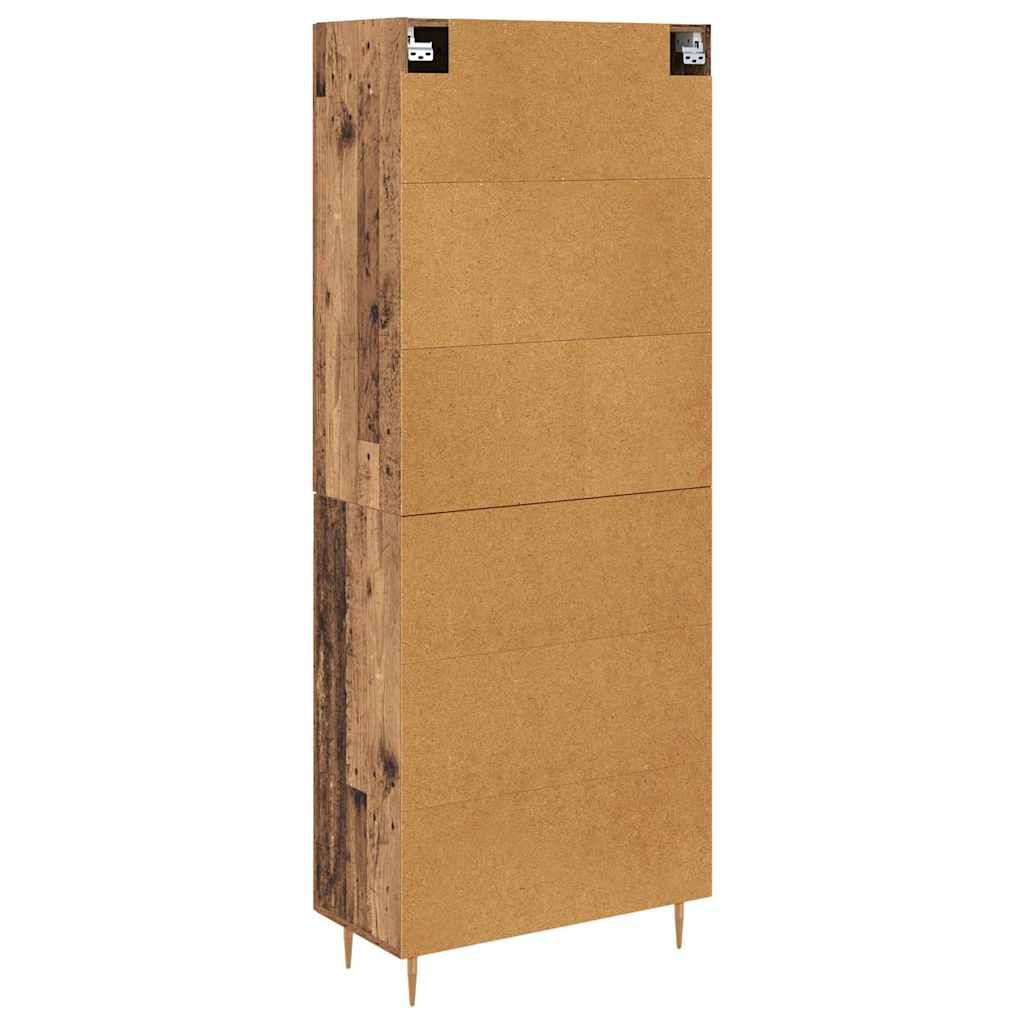 Highboard Oud Hout 69,5 x 34 x 180 cm Bewerkt hout is nu te koop bij PeponiXL, paradijselijk wonen!